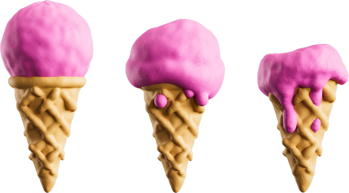 3D Claymation Ice Cream 